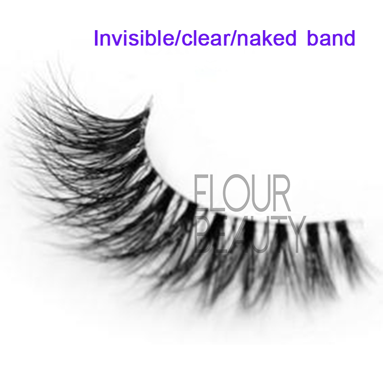 3d clear band mink false eyelashes ES110